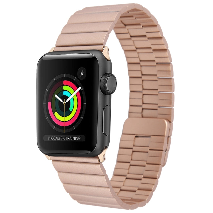 For Apple Watch 42mm Bamboo Stainless Steel Magnetic Watch Band(Rose Gold) - free shipping - PMC TechLife - Order now!