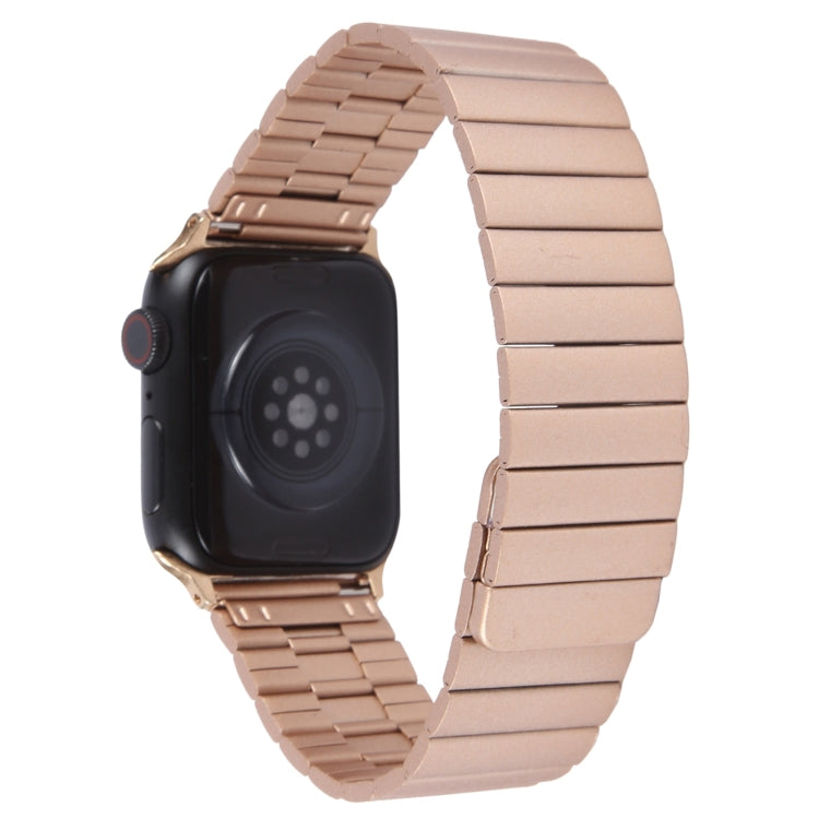 For Apple Watch 42mm Bamboo Stainless Steel Magnetic Watch Band(Rose Gold) - free shipping - PMC TechLife - Order now!