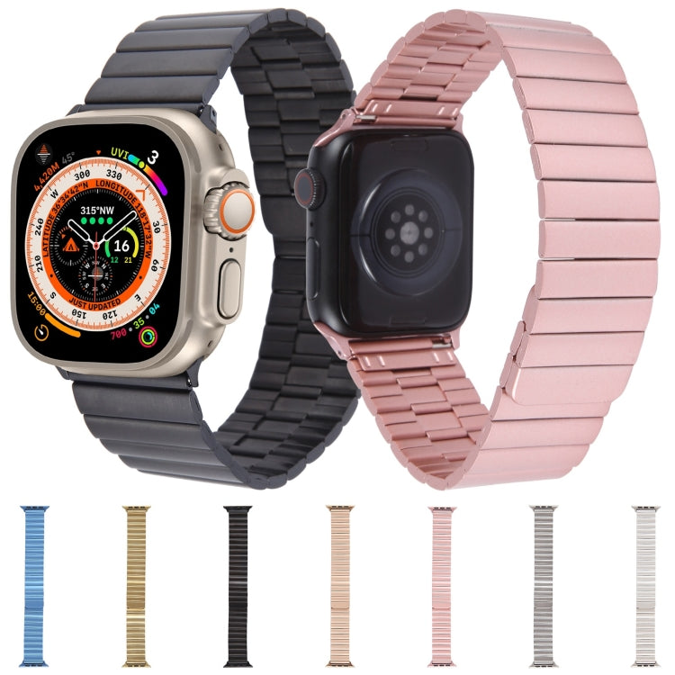 For Apple Watch SE 2022 44mm Bamboo Stainless Steel Magnetic Watch Band(Sliver) - free shipping - PMC TechLife - Order now!
