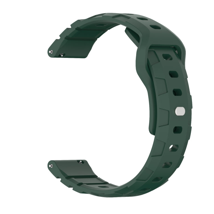 18mm Armor Silicone Watch Band(Dark Green) - 18mm Bands by PMC TechLife | Online Shopping South Africa | PMC TechLife | Buy Now Pay Later Mobicred