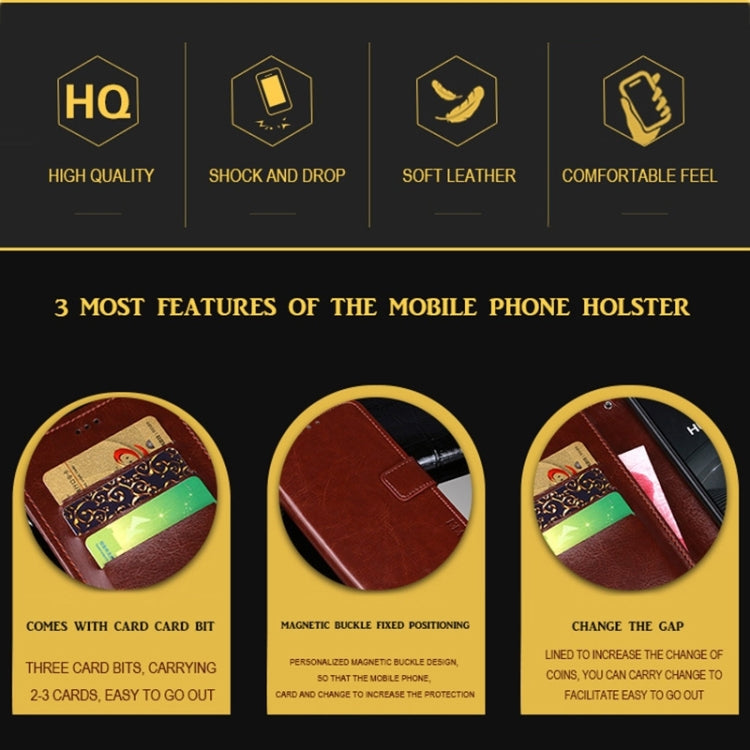 For OPPO Reno11 F 5G idewei Crazy Horse Texture Leather Phone Case(Yellow) - free shipping - PMC Jewellery - Order now!