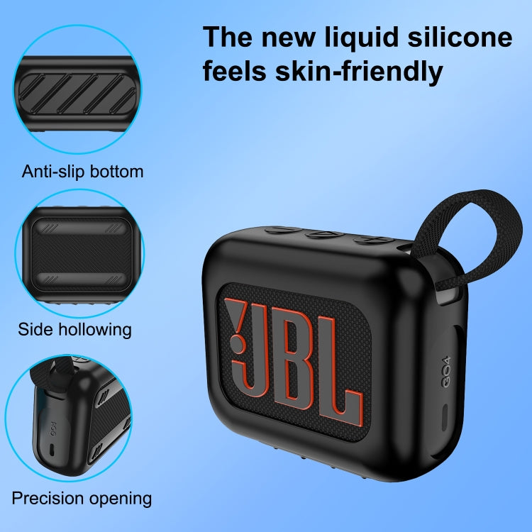 For JBL Go 4 Wireless Bluetooth Speaker Silicone Protective Case(Black) - Protective Case by PMC TechLife | Online Shopping South Africa | PMC TechLife