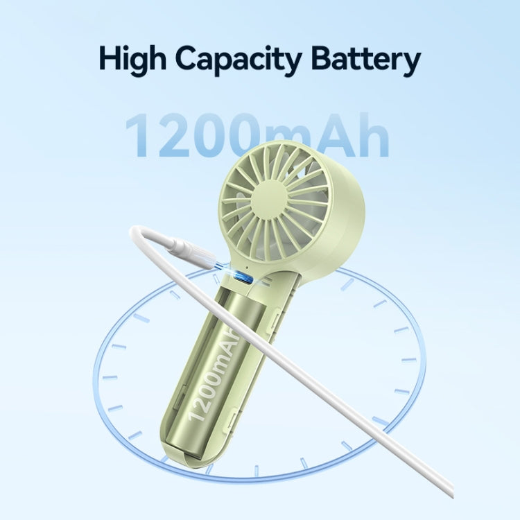 USAMS ZB288 Portable Type-C Rechargeable High Speed Handheld Mini Fan(Pink) - Electric Fans by USAMS | Online Shopping South Africa | PMC TechLife | Buy Now Pay Later Mobicred