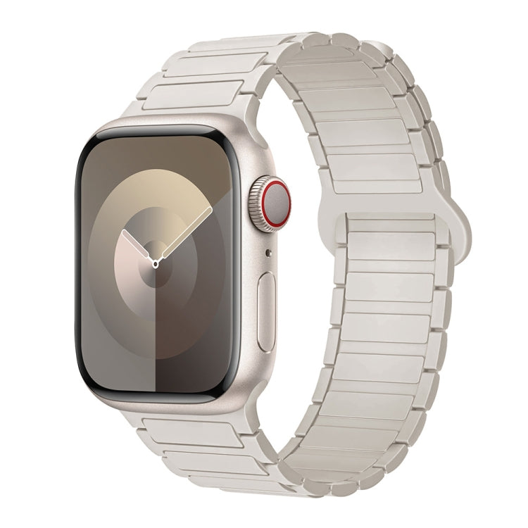 For Apple Watch SE 2023 40mm I-Shaped Magnetic Silicone Watch Band(Starlight) - Watch Bands by PMC TechLife | Online Shopping South Africa | PMC TechLife