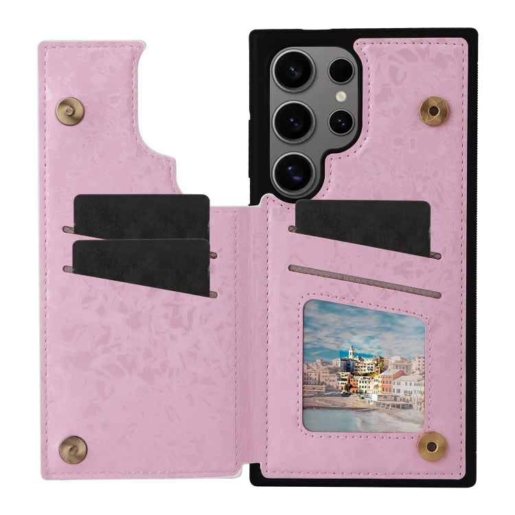 For Samsung Galaxy S25 Ultra 5G Printed Double Buckle RFID Anti-theft Phone Case(Blossoming Flowers) - Galaxy S25 Ultra 5G Cases by PMC TechLife | Online Shopping South Africa | PMC TechLife | Buy Now Pay Later Mobicred