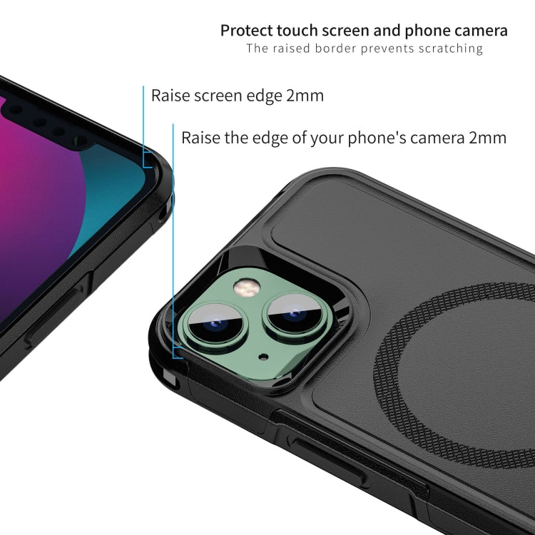 For iPhone 14 Plus RedPepper Armor Magsafe PC Hybrid TPU Phone Case(Black) - free shipping - PMc TechLife - Order now!