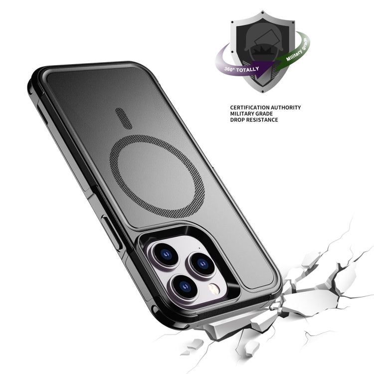 For iPhone 14 Pro Max RedPepper Armor Magsafe PC Hybrid TPU Phone Case(Black) - free shipping - PMc TechLife - Order now!