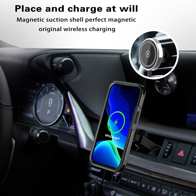 For iPhone 13 Pro Max RedPepper Armor Magsafe PC Hybrid TPU Phone Case(Black) - iPhone 13 Pro Max Cases by RedPepper | Online Shopping South Africa | PMc TechLife | Buy Now Pay Later Mobicred