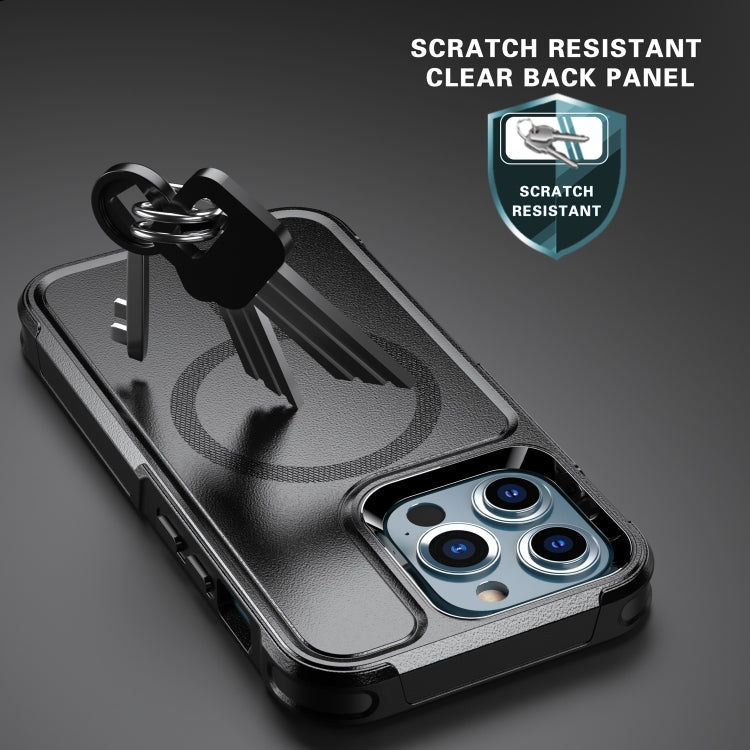 For iPhone 13 Pro RedPepper Armor Magsafe PC Hybrid TPU Phone Case(Black) - free shipping - PMc TechLife - Order now!