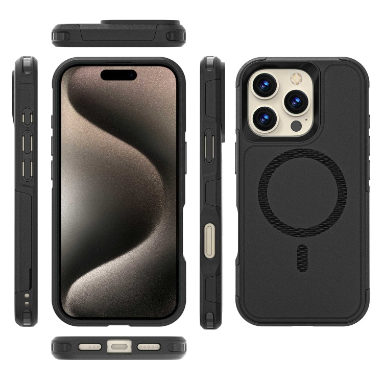 For iPhone 16 Pro Max RedPepper Armor Magsafe PC Hybrid TPU Phone Case(Black) - iPhone 16 Pro Max Cases by RedPepper | Online Shopping South Africa | PMC TechLife | Buy Now Pay Later Mobicred