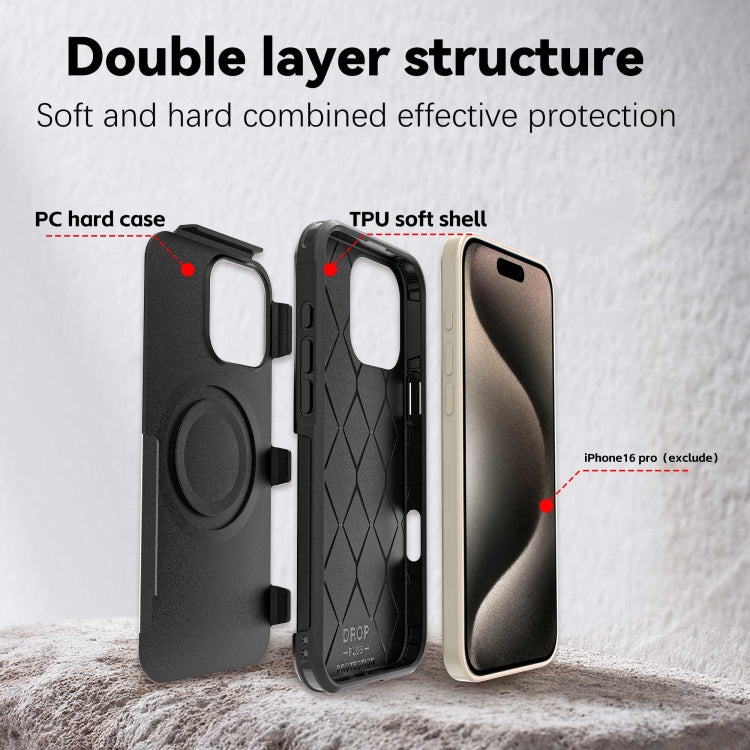 For iPhone 16 Pro Max RedPepper Armor Magsafe PC Hybrid TPU Phone Case(Black) - iPhone 16 Pro Max Cases by RedPepper | Online Shopping South Africa | PMC TechLife | Buy Now Pay Later Mobicred