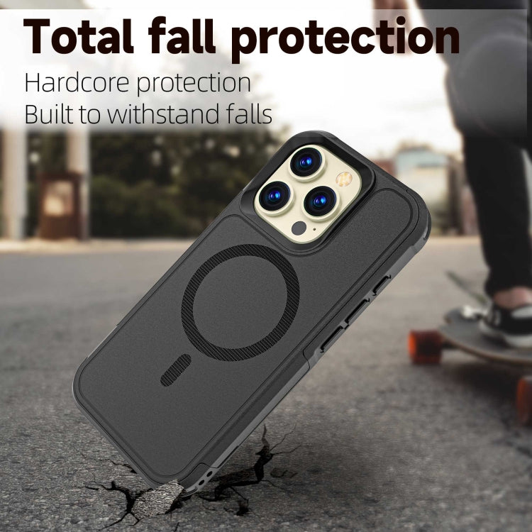 For iPhone 16 Pro Max RedPepper Armor Magsafe PC Hybrid TPU Phone Case(Black) - iPhone 16 Pro Max Cases by RedPepper | Online Shopping South Africa | PMC TechLife | Buy Now Pay Later Mobicred