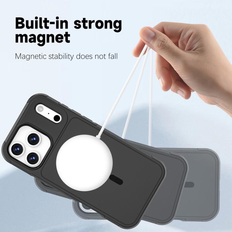 For iPhone 17 Pro Max RedPepper Armor Magsafe PC Hybrid TPU Phone Case(Black) - free shipping - PMC TechLife - Order now!