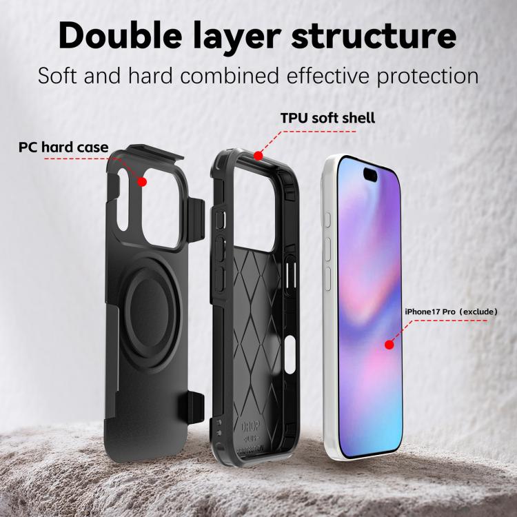 For iPhone 17 Pro RedPepper Armor Magsafe PC Hybrid TPU Phone Case(Black) - iPhone 17 Pro Cases by RedPepper | Online Shopping South Africa | PMC TechLife | Buy Now Pay Later Mobicred