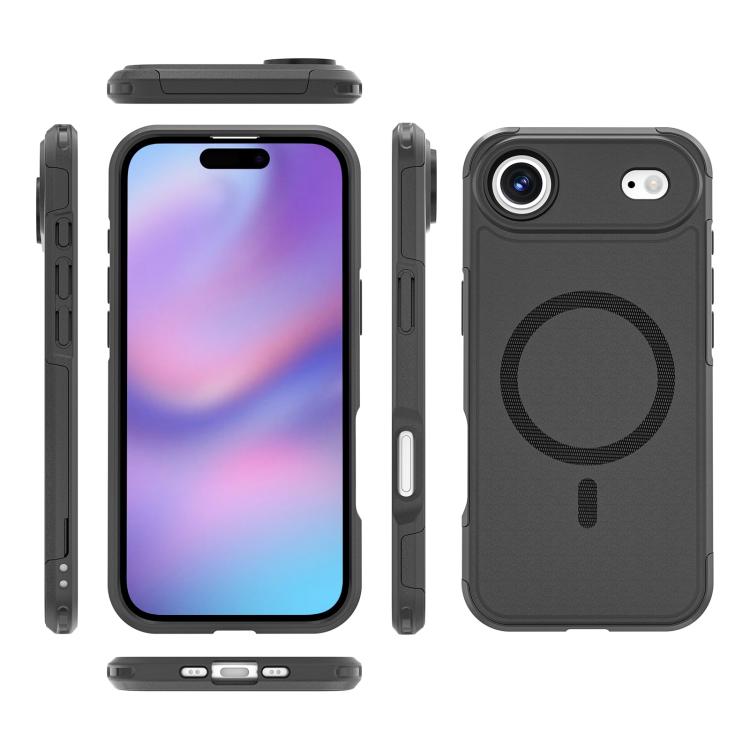 For iPhone 17 Air RedPepper Armor Magsafe PC Hybrid TPU Phone Case(Black) - free shipping - PMC TechLife - Order now!