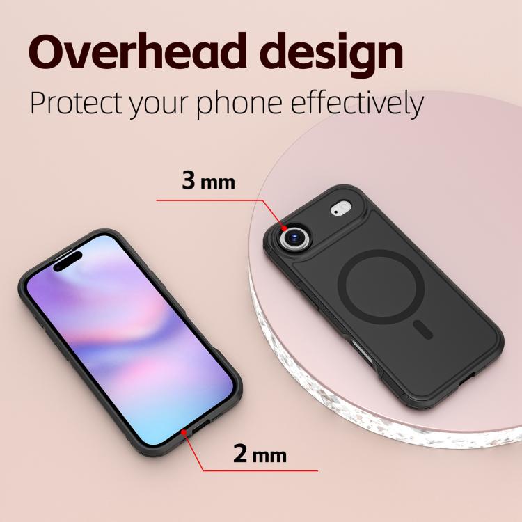 For iPhone 17 Air RedPepper Armor Magsafe PC Hybrid TPU Phone Case(Black) - free shipping - PMC TechLife - Order now!