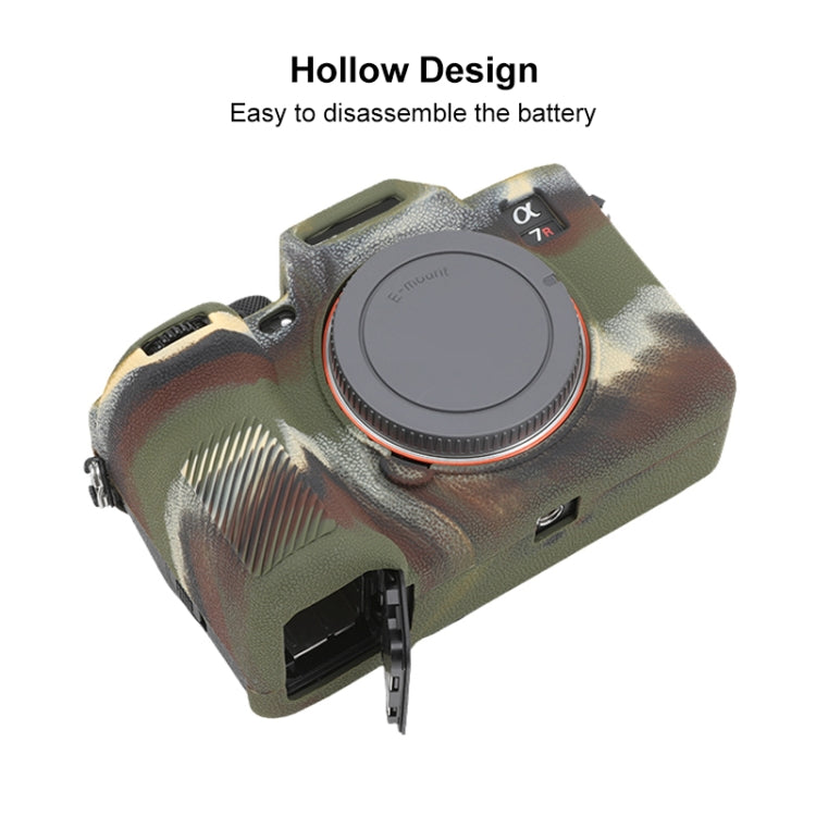 For Sony ILCE7RM5 / A7R5 Litchi Texture Soft Silicone Protective Case(Camouflage) - Protective Case by PMC TechLife | Online Shopping South Africa | PMC TechLife | Buy Now Pay Later Mobicred