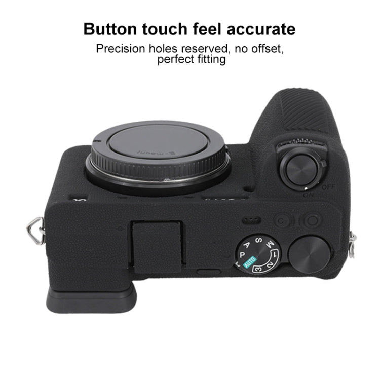 For Sony ILCE-6700 / A6700 Litchi Texture Soft Silicone Protective Case(Black) - Protective Case by PMC TechLife | Online Shopping South Africa | PMC TechLife | Buy Now Pay Later Mobicred