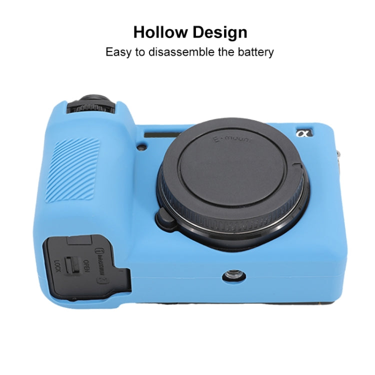 For Sony ILCE-6700 / A6700 Glossy Soft Silicone Protective Case(Blue) - Protective Case by PMC TechLife | Online Shopping South Africa | PMC TechLife | Buy Now Pay Later Mobicred