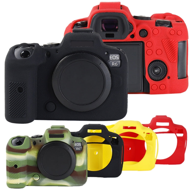 For Canon EOS R6 Mark II Litchi Texture Soft Silicone Protective Case(Red) - free shipping - PMC TechLife - Order now!