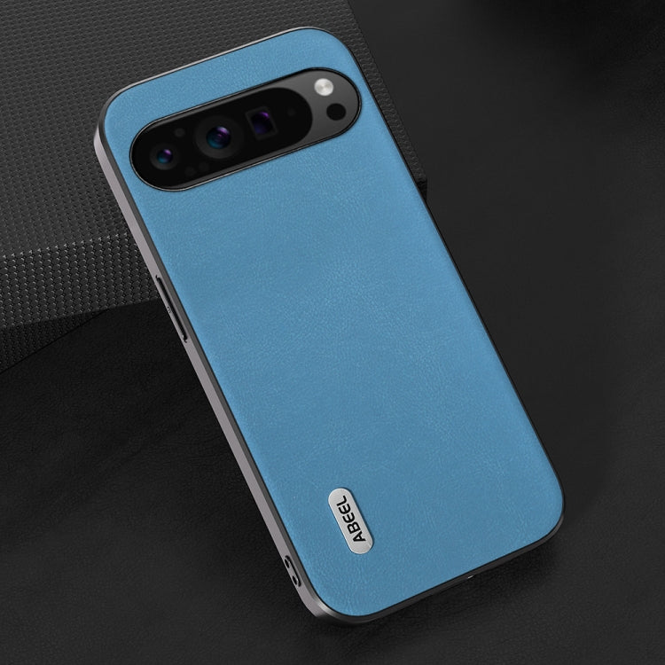 For Google Pixel 9 Pro ABEEL Arashi Texture PU Phone Case(Sky Blue) - Google Cases by PMC TechLife | Online Shopping South Africa | PMC TechLife | Buy Now Pay Later Mobicred