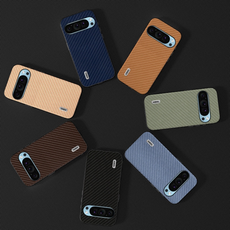 For Google Pixel 9 ABEEL Carbon Fiber Texture Protective Phone Case(Dark Brown) - Google Cases by PMC TechLife | Online Shopping South Africa | PMC TechLife | Buy Now Pay Later Mobicred