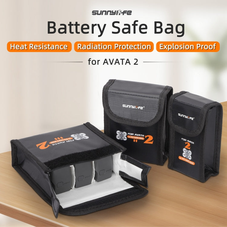 For DJI Avata 2 Sunnylife Battery Explosion-proof Safe Bag Protective Li-Po Safe Bag(For 2pcs Batteries) - Cases & Bags by Sunnylife | Online Shopping South Africa | PMC TechLife | Buy Now Pay Later Mobicred