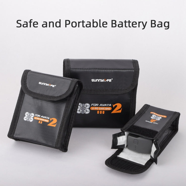 For DJI Avata 2 Sunnylife Battery Explosion-proof Safe Bag Protective Li-Po Safe Bag(For 2pcs Batteries) - Cases & Bags by Sunnylife | Online Shopping South Africa | PMC TechLife | Buy Now Pay Later Mobicred
