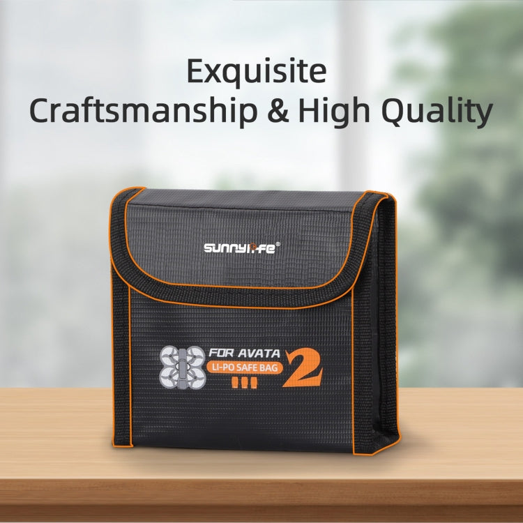 For DJI Avata 2 Sunnylife Battery Explosion-proof Safe Bag Protective Li-Po Safe Bag(For 2pcs Batteries) - Cases & Bags by Sunnylife | Online Shopping South Africa | PMC TechLife | Buy Now Pay Later Mobicred