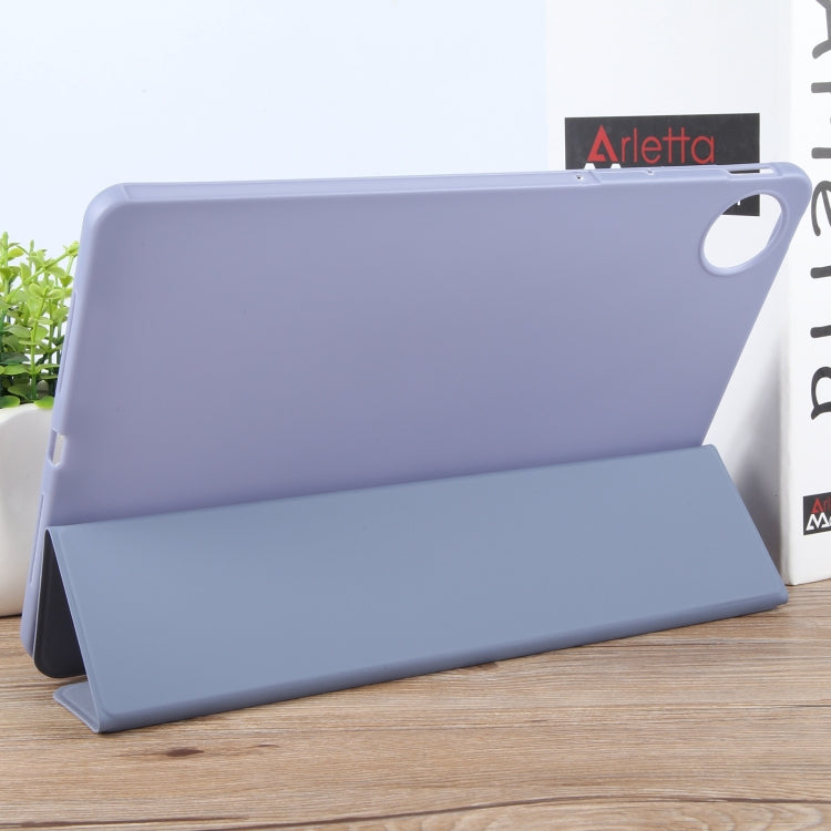For Huawei MatePad Pro 11 2022/2024 Tri-fold Silicone Leather Tablet Case(Lavender) - Huawei by PMC Jewellery | Online Shopping South Africa | PMC Jewellery | Buy Now Pay Later Mobicred