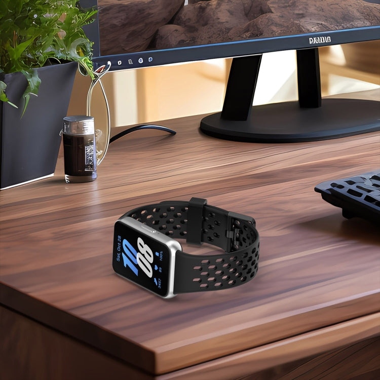 For Samsung Galaxy Fit 3 Hole Style Dual Buckle Silicone Watch Band(Dark Green) - Watch Bands by PMC TechLife | Online Shopping South Africa | PMC TechLife