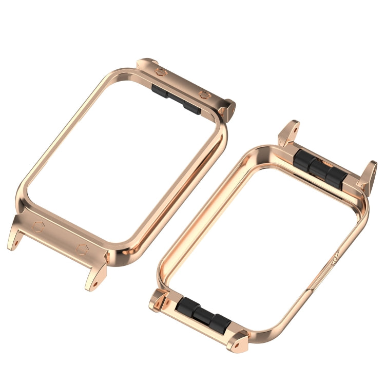 For Samsung Galaxy Fit 3 18mm Metal Frame Watch Protective Case(Rose Gold) - Watch Cases by PMC TechLife | Online Shopping South Africa | PMC TechLife