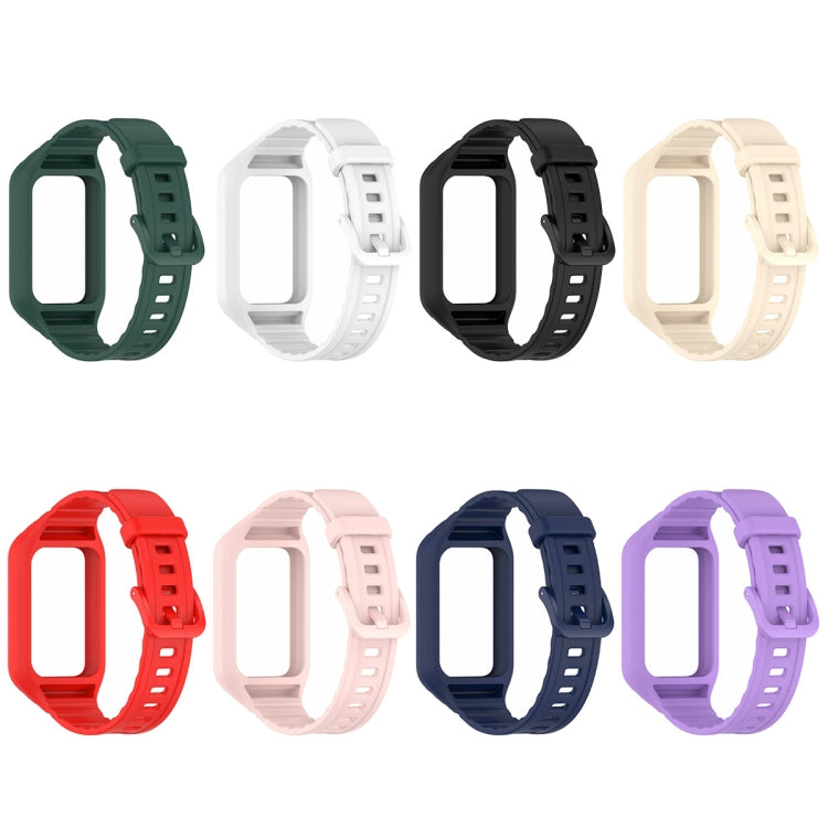 For Honor Band 9 Armor Integrated Silicone Watch Band(Purple) - Watch Bands by PMC TechLife | Online Shopping South Africa | PMC TechLife