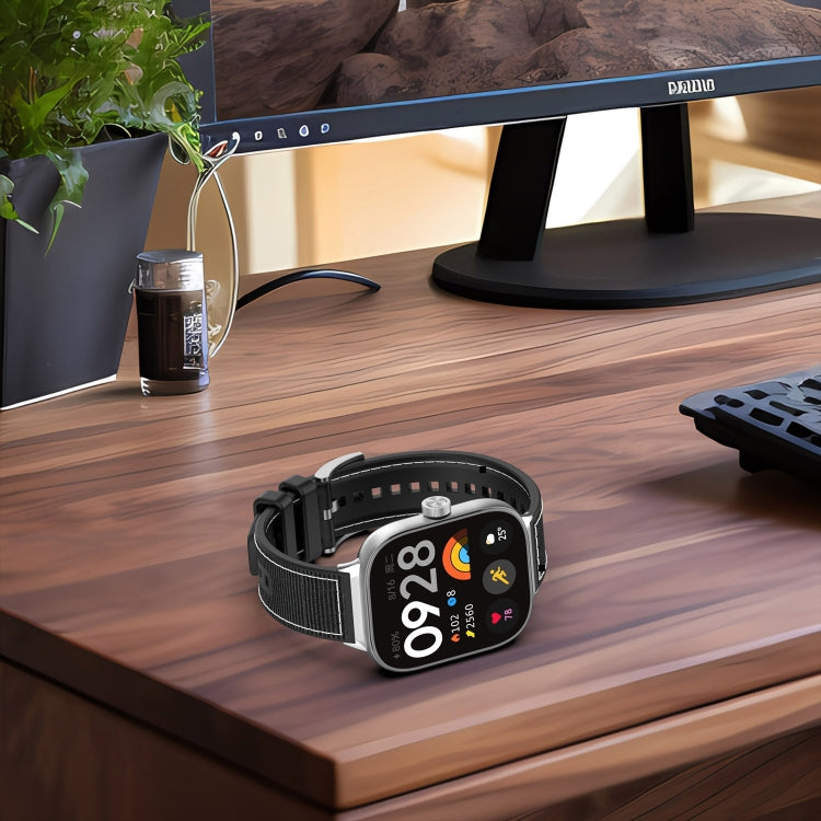 For Xiaomi Mi Band 8 Pro / Redmi Watch 4 Official Buckle Hybrid Nylon Braid Silicone Watch Band(Green) - Watch Bands by PMC TechLife | Online Shopping South Africa | PMC TechLife