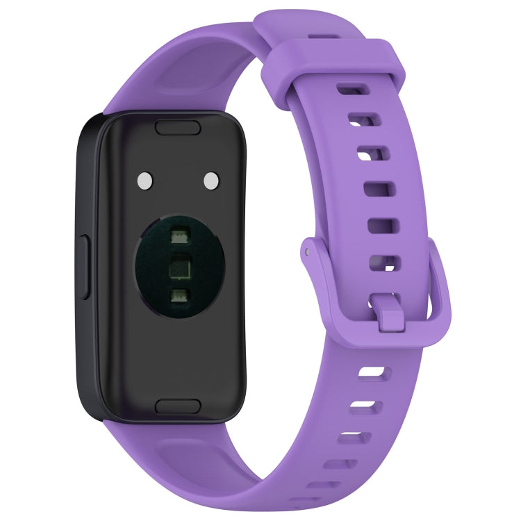 For Huawei Band 9 / 9 NFC Solid Color Colorful Buckle Silicone Watch Band(Purple) - Watch Bands by PMC TechLife | Online Shopping South Africa | PMC TechLife
