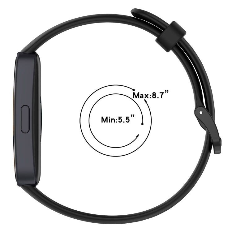 For Huawei Band 10 / 9 / 8 Solid Color Colorful Buckle Silicone Watch Band(Orange) - Watch Bands by PMC TechLife | Online Shopping South Africa | PMC TechLife | Buy Now Pay Later Mobicred