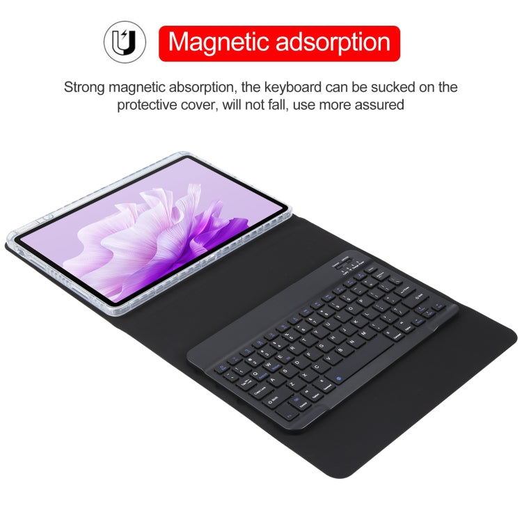 For Huawei MatePad Air 11.5 Square Button Bluetooth Keyboard Rotatable Holder Leather Case(Black) - Huawei Keyboard by PMC TechLife | Online Shopping South Africa | PMC TechLife