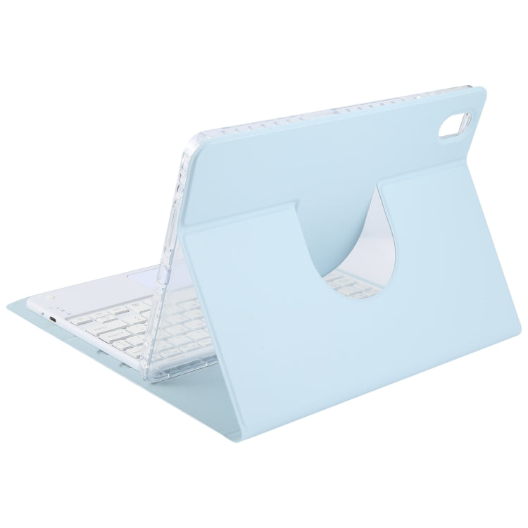 For Huawei MatePad Pro 11 2024 / 2022 Square Button Bluetooth Keyboard Rotatable Holder Leather Case with Touchpad(Sky Blue) - Huawei Keyboard by PMC TechLife | Online Shopping South Africa | PMC TechLife