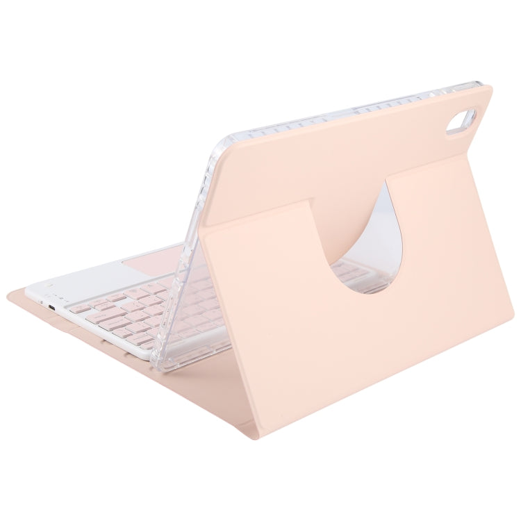 For Huawei MatePad Pro 11 2024 / 2022 Square Button Bluetooth Keyboard Rotatable Holder Leather Case with Touchpad(Rose Gold) - Huawei Keyboard by PMC TechLife | Online Shopping South Africa | PMC TechLife