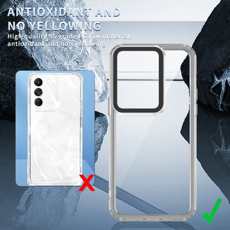 For vivo V27e/Y200/V29e 5G Taiwan/V30 Lite Transparent Acrylic + TPU Shockproof Phone Case(Transparent Black) - vivo Cases by PMC TechLife | Online Shopping South Africa | PMC TechLife | Buy Now Pay Later Mobicred