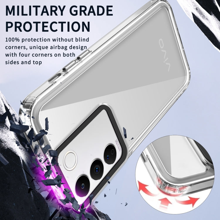 For vivo V27e/Y200/V29e 5G Taiwan/V30 Lite Transparent Acrylic + TPU Shockproof Phone Case(Transparent Black) - vivo Cases by PMC TechLife | Online Shopping South Africa | PMC TechLife | Buy Now Pay Later Mobicred