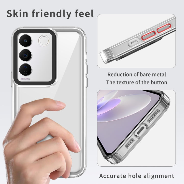 For vivo V27e/Y200/V29e 5G Taiwan/V30 Lite Transparent Acrylic + TPU Shockproof Phone Case(Transparent Black) - vivo Cases by PMC TechLife | Online Shopping South Africa | PMC TechLife | Buy Now Pay Later Mobicred