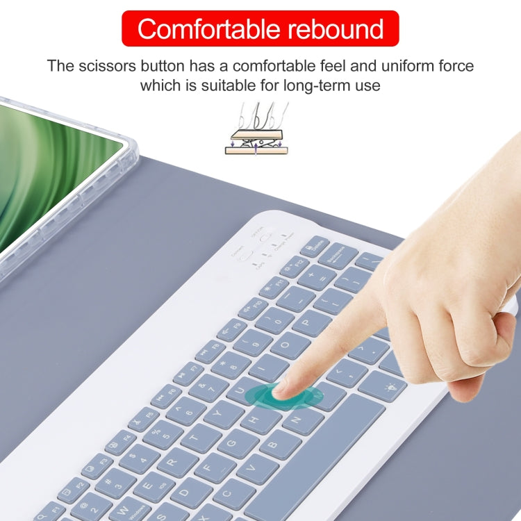 For Huawei MatePad Pro 11 2024 / 2022 Square Button Backlight Bluetooth Keyboard Rotatable Holder Leather Case(Lavender Purple) - Huawei Keyboard by PMC TechLife | Online Shopping South Africa | PMC TechLife