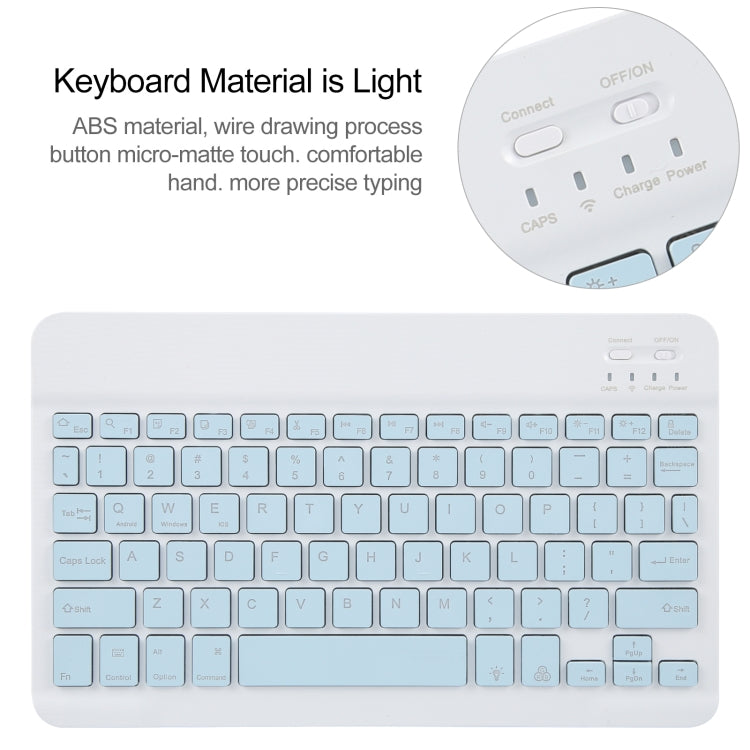 For Huawei MatePad Air 11.5 Square Button Backlight Bluetooth Keyboard Rotatable Holder Leather Case(Sky Blue) - Huawei Keyboard by PMC TechLife | Online Shopping South Africa | PMC TechLife