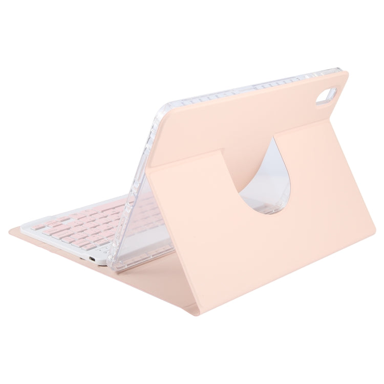 For Xiaomi Pad 6 Square Button Backlight Bluetooth Keyboard Rotatable Holder Leather Case(Rose Gold) - free shipping - PMC TechLife - Order now!
