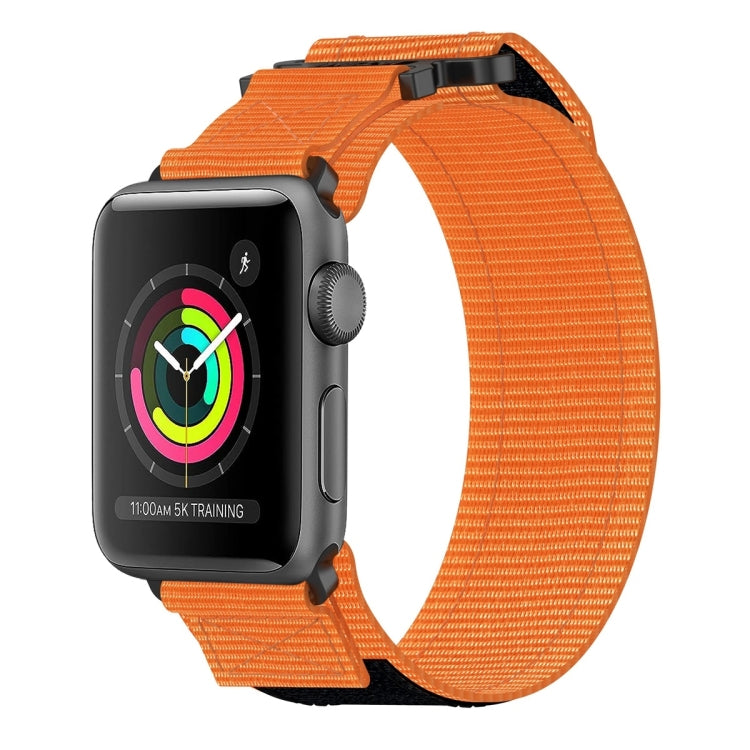 For Apple Watch 38mm Nylon Hook And Loop Fastener Watch Band(Orange) - Watch Bands by PMC TechLife | Online Shopping South Africa | PMC TechLife | Buy Now Pay Later Mobicred