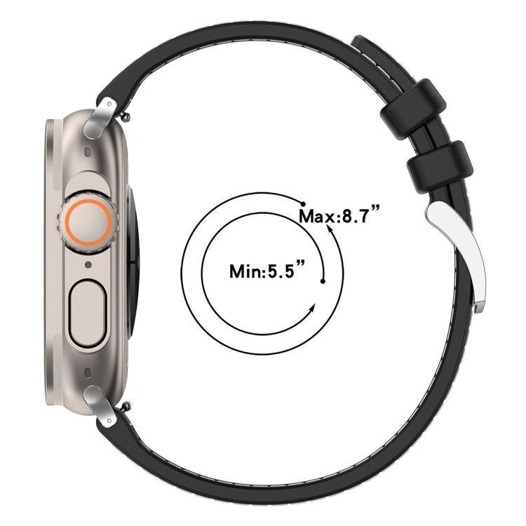 For Apple Watch SE 2023 40mm Official Buckle Hybrid Nylon Braid Silicone Watch Band(Black) - Watch Bands by PMC TechLife | Online Shopping South Africa | PMC TechLife