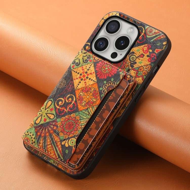 For iPhone 16 Pro Card Slot Holder Phone Case(Autumn Yellow) - iPhone 16 Pro Cases by PMC TechLife | Online Shopping South Africa | PMC TechLife | Buy Now Pay Later Mobicred
