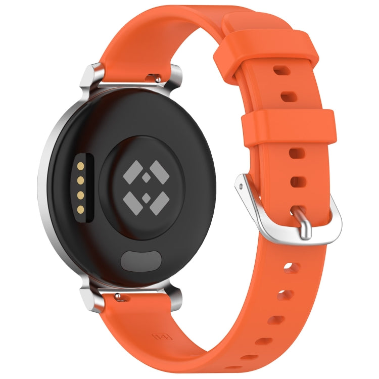 For Garmin Lily 2 14mm Silver Buckle Silicone Watch Band Wristband(Orange) - Watch Bands by PMC TechLife | Online Shopping South Africa | PMC TechLife