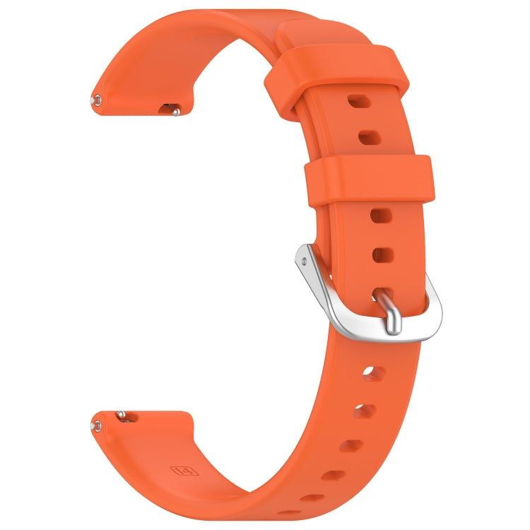 For Garmin Lily 2 14mm Silver Buckle Silicone Watch Band Wristband(Orange) - Watch Bands by PMC TechLife | Online Shopping South Africa | PMC TechLife